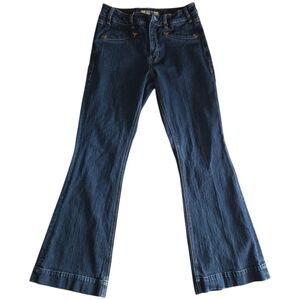 Rock & Roll Denim Women's Dark Blue Flared Jeans Size 29W 34L